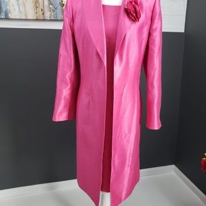 2PC Fuscai Pink Elegant Dress Suit Size 12